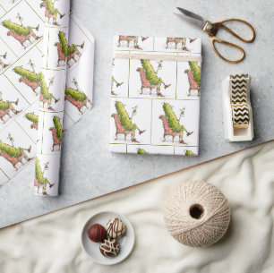 Dill Pickle in a Chair with a Martini Wrapping Paper