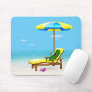 Dill Pickle On Beach Chair Mouse Pad
