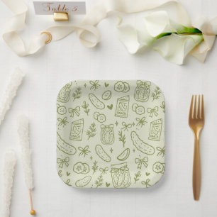 Dill Pickle Paper Plate