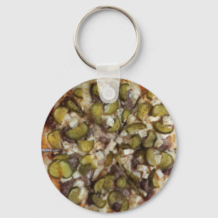 Dill Pickle Pizza Key Ring