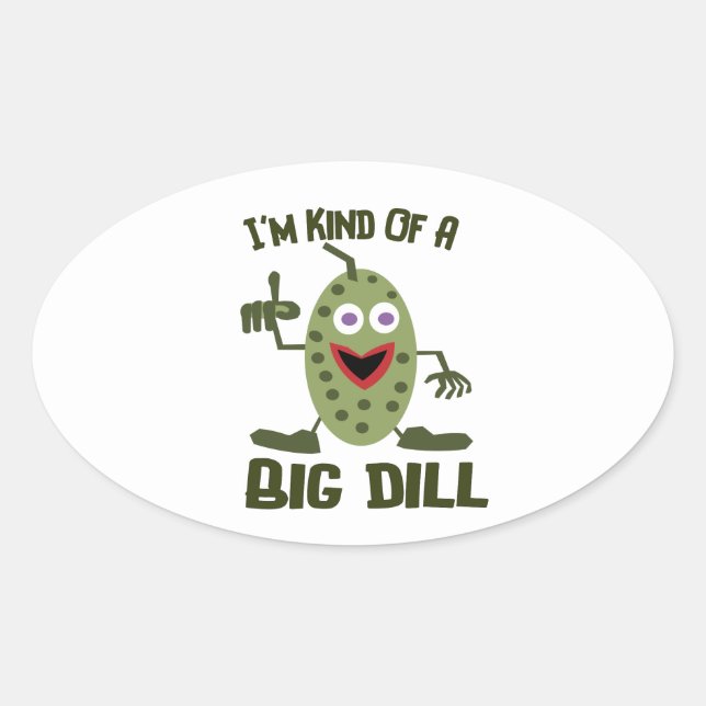 Dill Pickle Pun - Funny Stickers (Front)