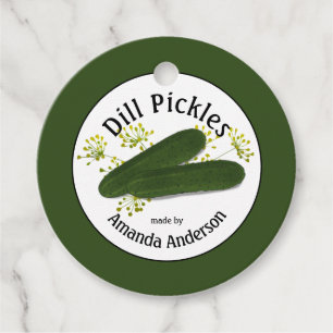Dill Pickles Favour Tags