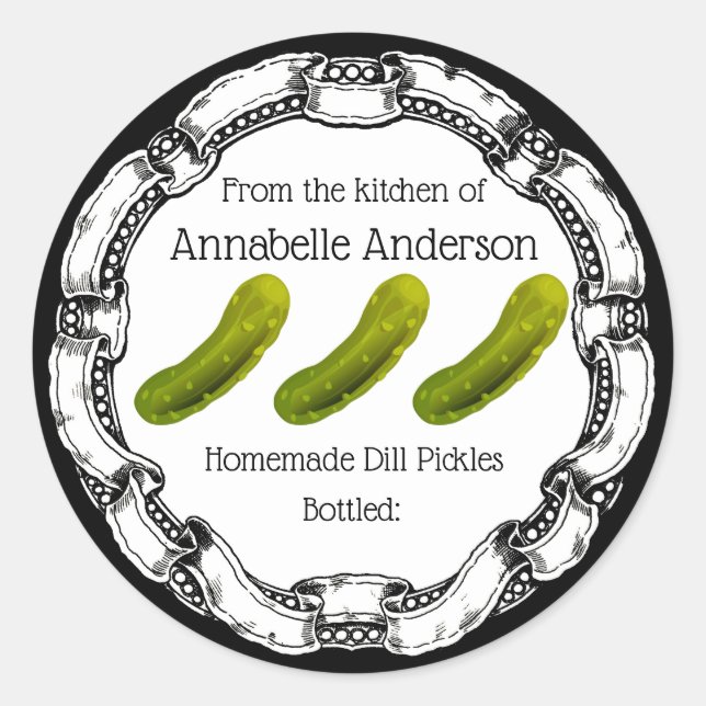 Dill Pickles Label Personalise (Front)