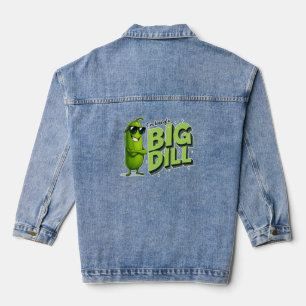 Dill Pickles Lovers Gift - Funny Cartoon Designs Denim Jacket