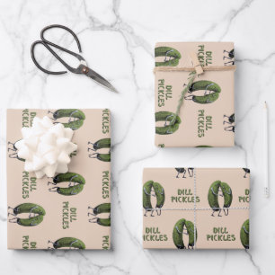 Dill Pickles Medium Wrapping Paper Sheet