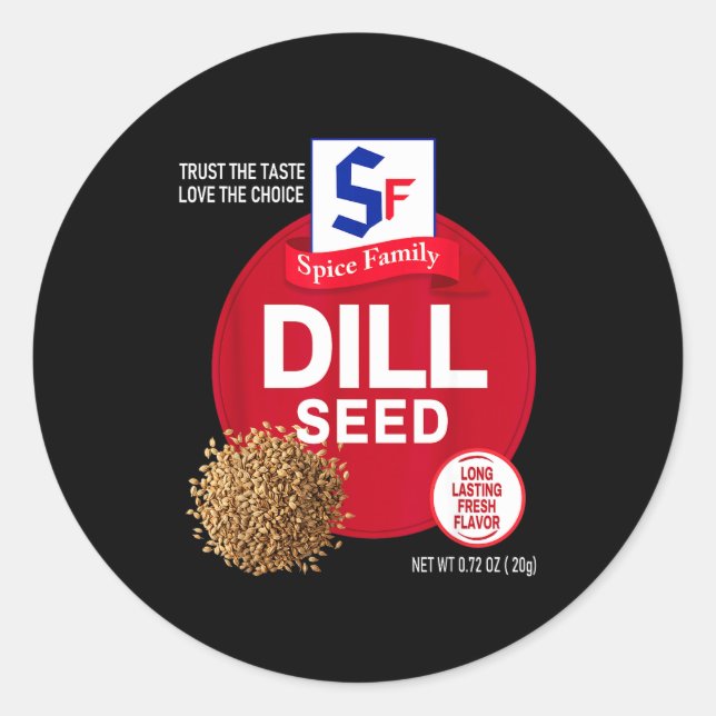 Dill Seed Halloween Sce Costume Group Matching  Classic Round Sticker (Front)