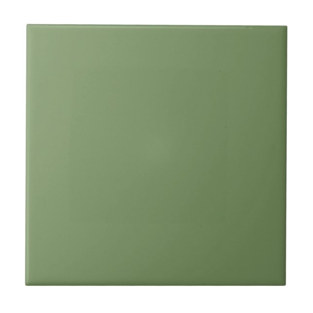 Dill Sprig Green Square Kitchen and Bathroom Ceramic Tile (Front)