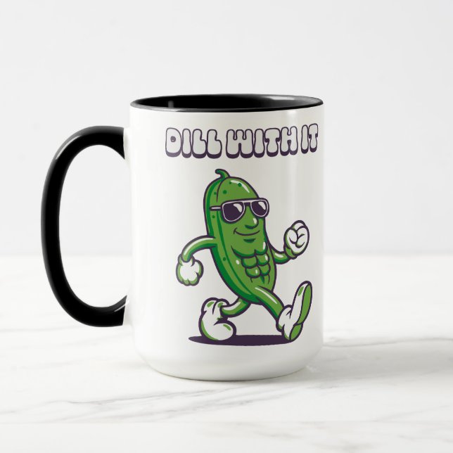 Dill With It Cool Pickle Mug (Left)