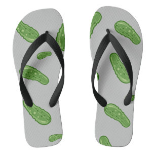 Dill With It Design - Adult Flip Flops, Wide Strap Thongs