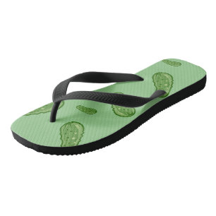 Dill With It Design - Adult Flip Flops, Wide Strap Thongs