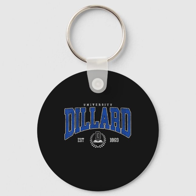 Dillard Institute of Technology Arch Retro for Men Key Ring (Front)
