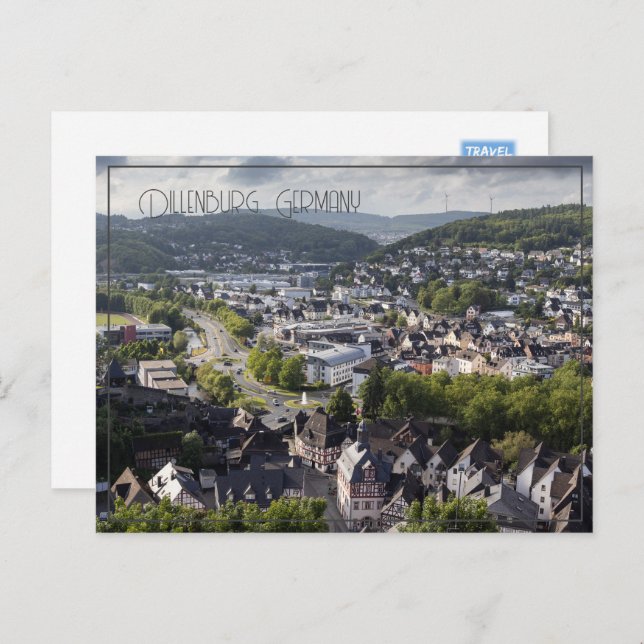 Dillenburg Evening Cityscape Germany Holiday Postcard (Front/Back)