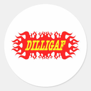 DILLIGAF Does It Look Like I Give A F Classic Round Sticker
