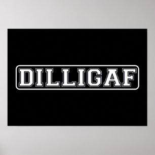 DILLIGAF – Funny, Rude “Do I look like I Give  Poster