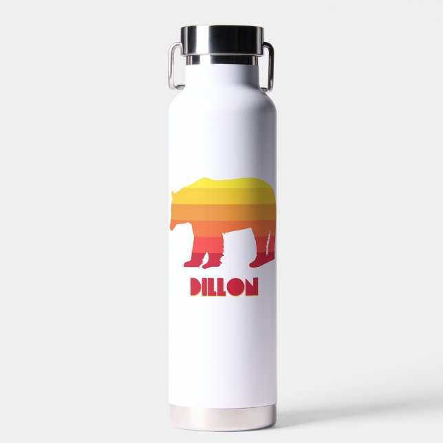 Dillon Colorado Rainbow Bear Water Bottle (Front)
