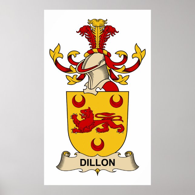 Dillon Family Crests Poster (Front)