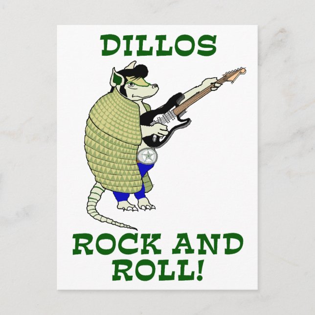 Dillos Rock and Roll Postcard (Front)
