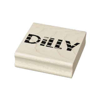 Dilly 2.5 x 2.5 Rubber Stamp