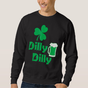 Dilly Clover Leaf Lucky Irish St Patrick's Day Bee Sweatshirt