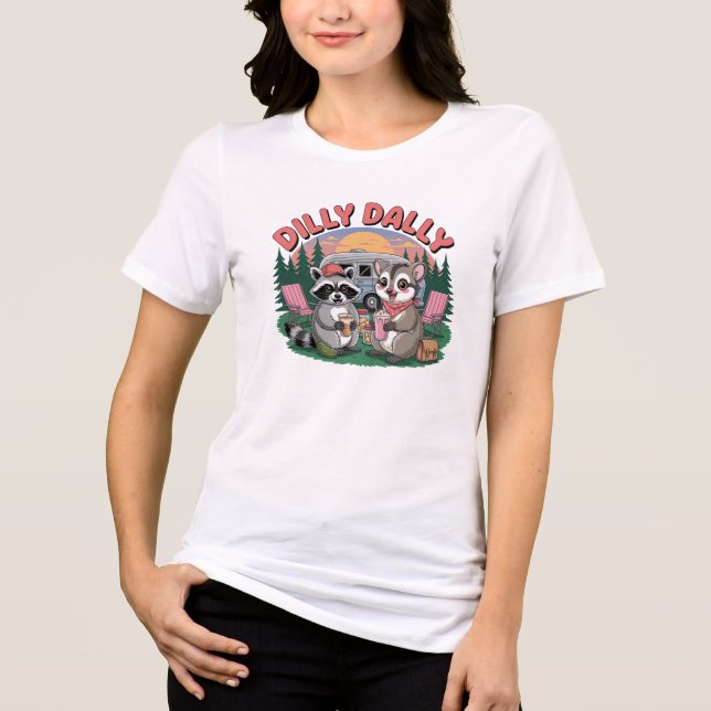 Dilly Dally Camping Buddies Adventure Tri-Blend Shirt (Front)