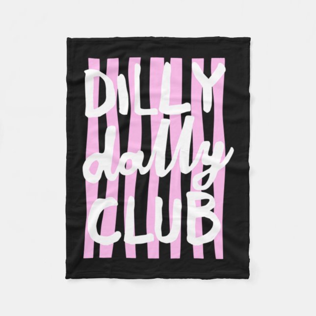Dilly Dally Club Fleece Blanket (Front)