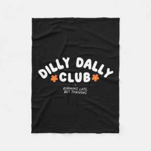 Dilly Dally Club Graphic Fleece Blanket