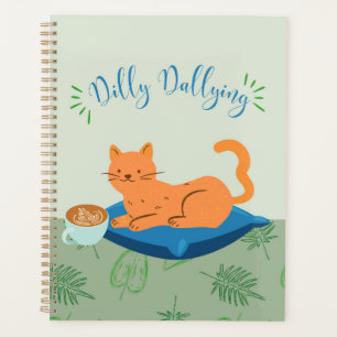 Dilly Dallying Orange Cat Planner