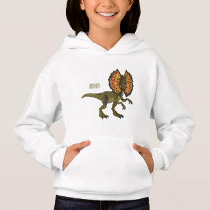 Dilophosaurus cartoon illustration