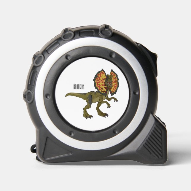 Dilophosaurus cartoon illustration 1 (Front)