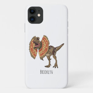 Dilophosaurus cartoon illustration  iPhone 11 case