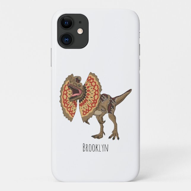 Dilophosaurus cartoon illustration  Case-Mate iPhone case (Back)