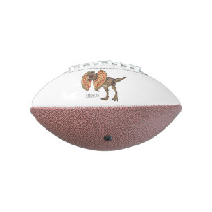 Dilophosaurus cartoon illustration football
