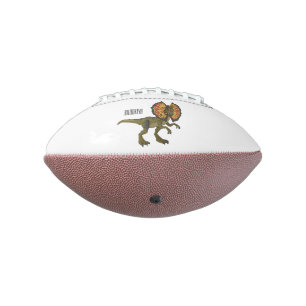 Dilophosaurus cartoon illustration football