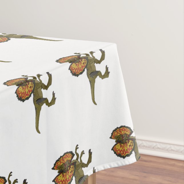 Dilophosaurus cartoon illustration tablecloth (In Situ)