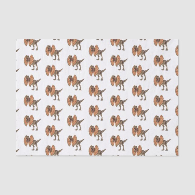 Dilophosaurus cartoon illustration tissue paper (Front)