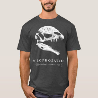 Dilophosaurus dinosaur skull T-Shirt
