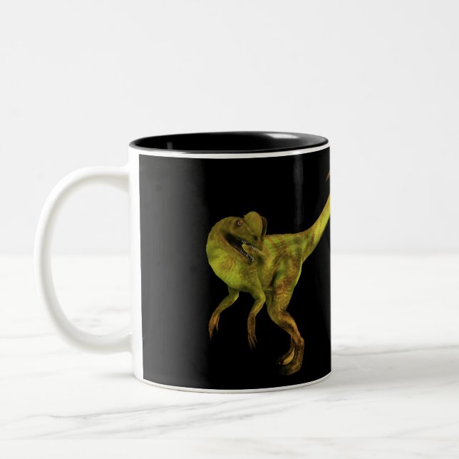 Dilophosaurus Two-Tone Coffee Mug (Left)