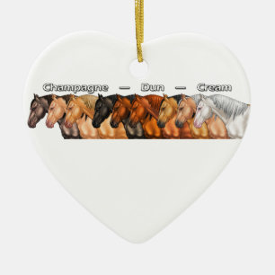 Dilute Horses Ceramic Ornament