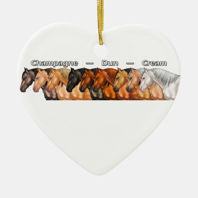 Dilute Horses Ceramic Ornament (Front)