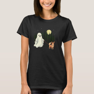 Dilute Sable Corgi Walking Ghost Halloween Funny K T-Shirt