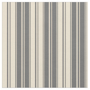 Dim Grey and Beige Striped Pattern Fabric