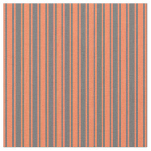 Dim Grey and Coral Pattern Fabric