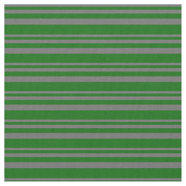 Dim Grey and Dark Green Coloured Stripes Fabric (Close Up)