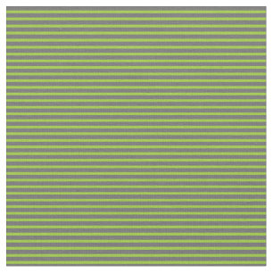 Dim Grey and Green Coloured Pattern of Stripes Fabric