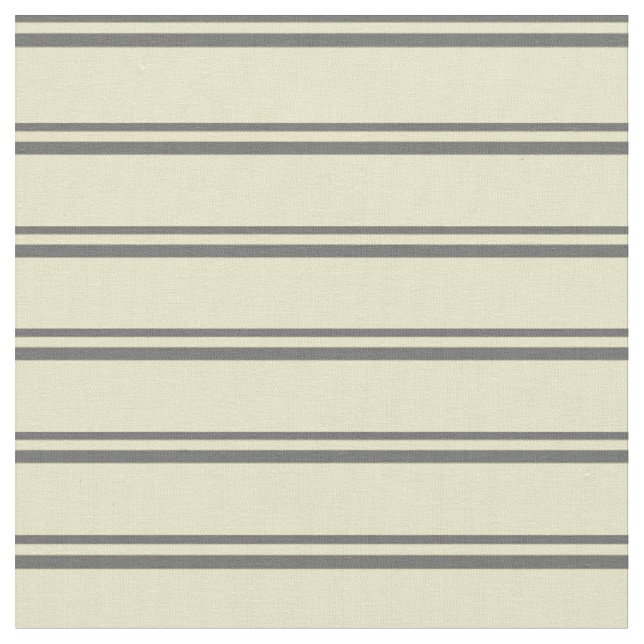 Dim Grey and Pale Goldenrod Lined/Striped Pattern Fabric (Close Up)