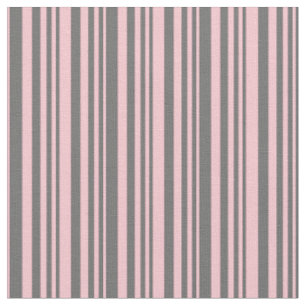Dim Grey and Pink Coloured Striped Pattern Fabric