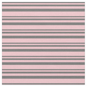 Dim Grey and Pink Lines Fabric