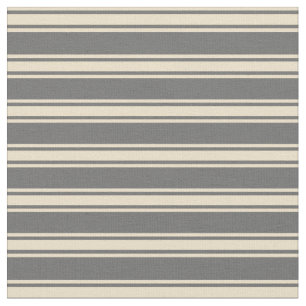 Dim Grey and Tan Coloured Lined/Striped Pattern Fabric