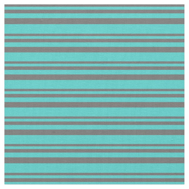 Dim Grey and Turquoise Coloured Pattern Fabric (Close Up)