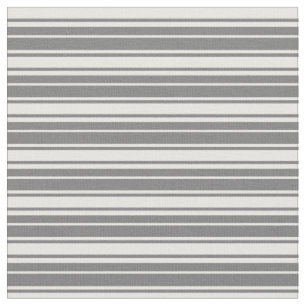 Dim Grey and White Coloured Stripes Pattern Fabric
